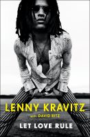 Photo of Lenny Kravitz in open shirt and striped pants