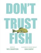 White background with a green fish centered over the title