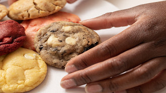 hand with cookies