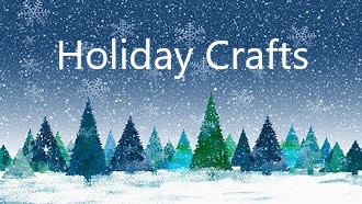 snow falling on evergreens with a background of snowy sky
