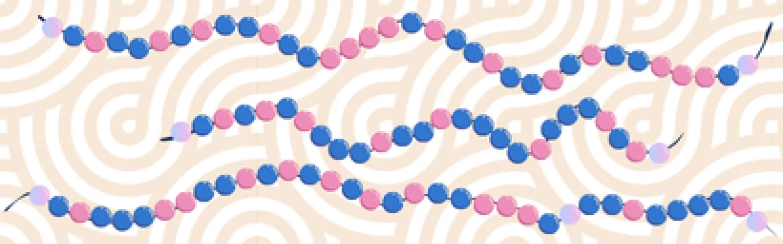Yellow swirls in background with multicolor beads in binary code saying Come Have Fun